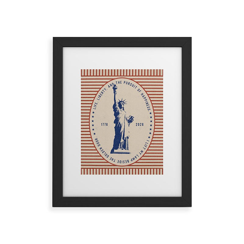 DENY Designs Life Liberty Framed Art Print