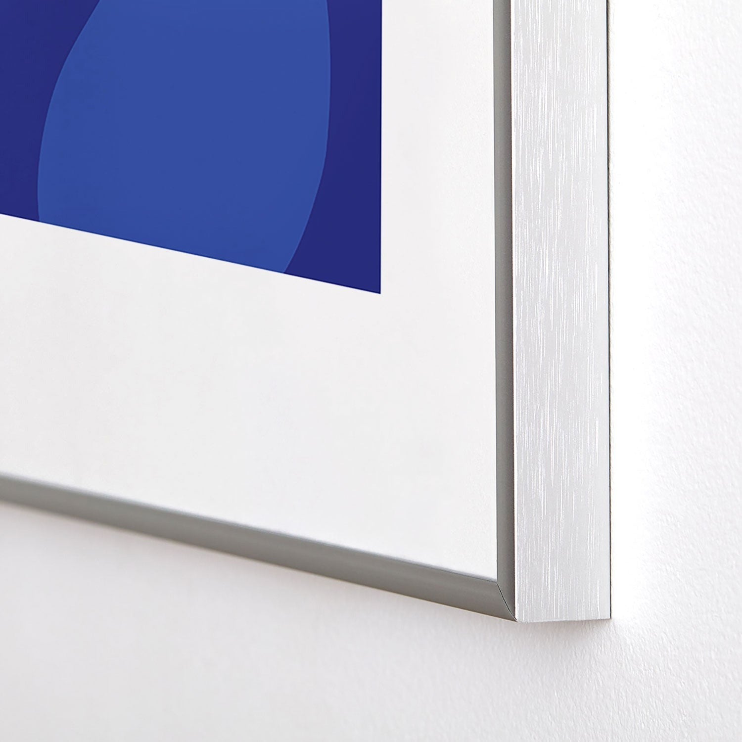 Camilla Foss Blue Pebble Metal Framed Art Print