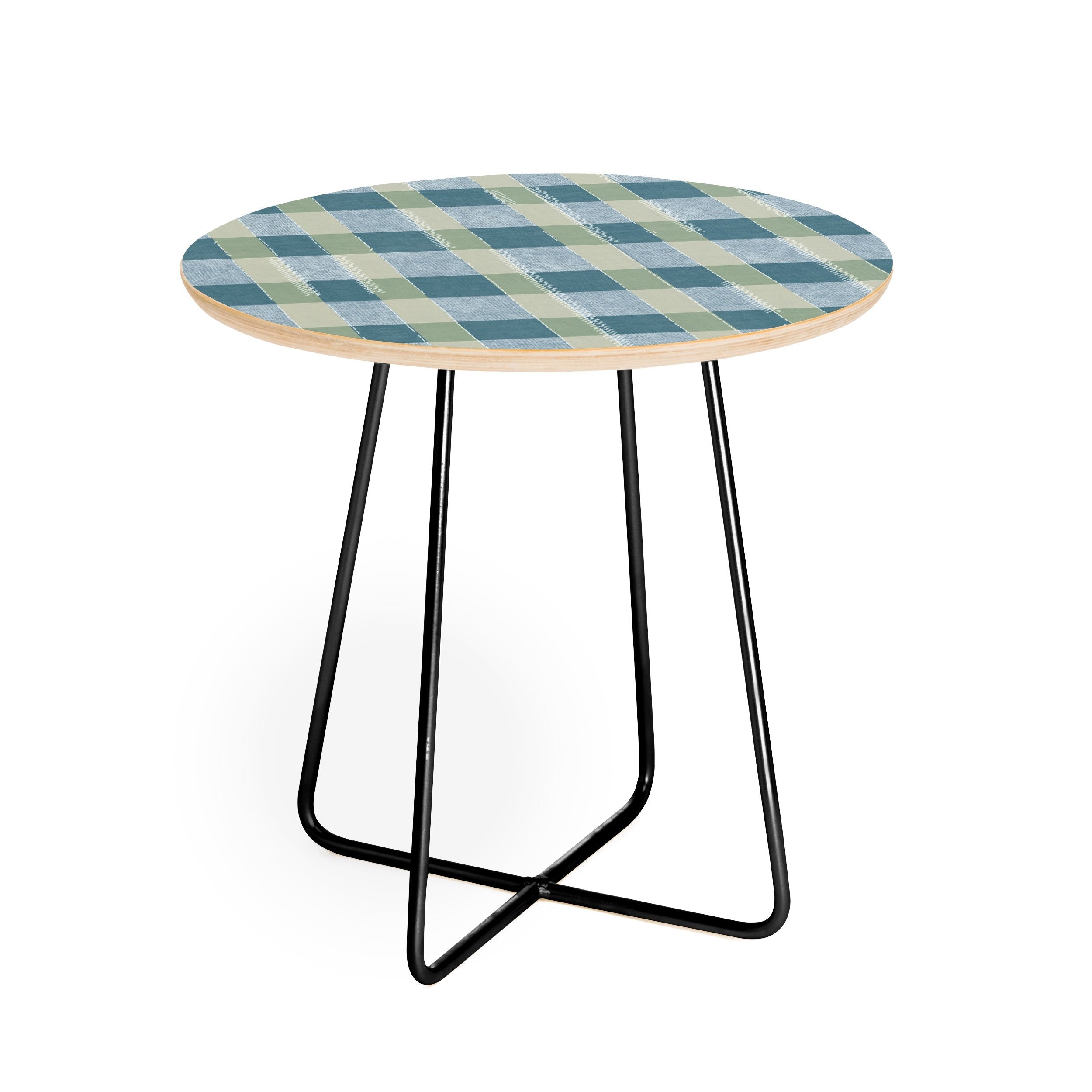 Marta Barragan Camarasa Country Style Checks Round Side Table