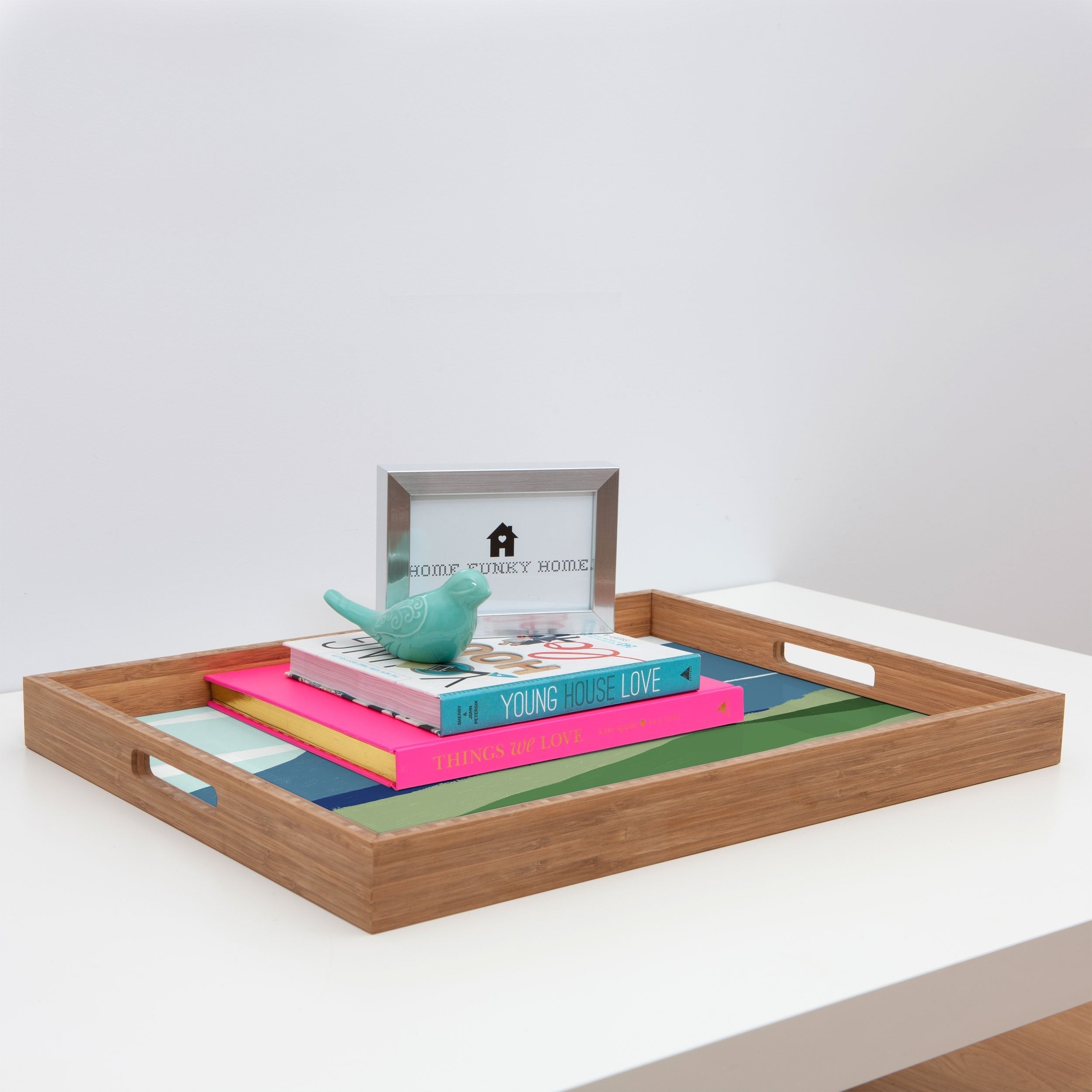Valeria Frustaci Red roof in Iceland Rectangular Tray