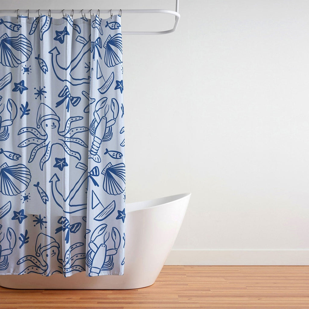 Design by Spark Marine Christmas Holiday Shower Curtain