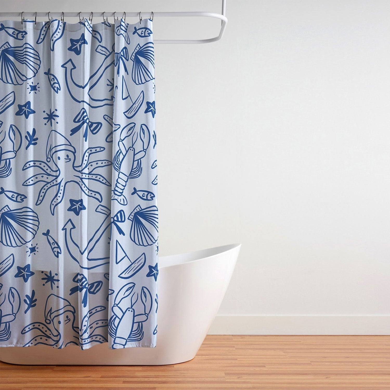 Design by Spark Marine Christmas Holiday Shower Curtain