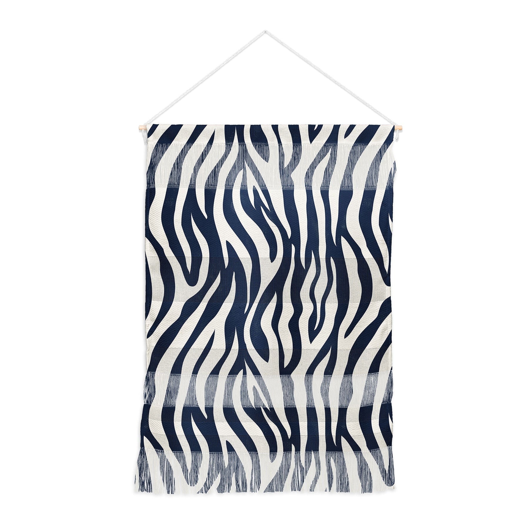 Avenie BR Navy Tiger Stripes Wall Hanging Portrait
