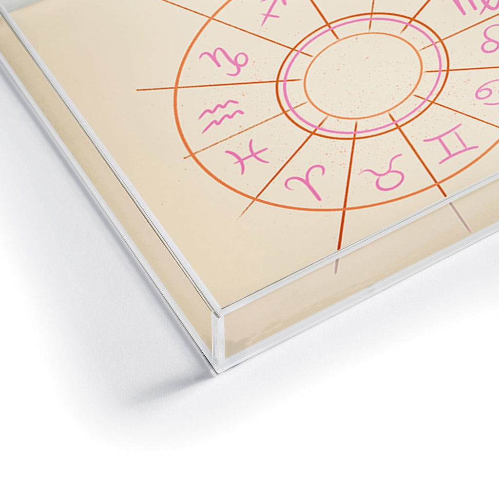Little Om Zodiac Signs cream Acrylic Tray