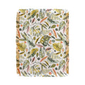 Ninola Design Botanic Retreat Tropical Jungle Leaves Botanical Green Orange Throw Blanket