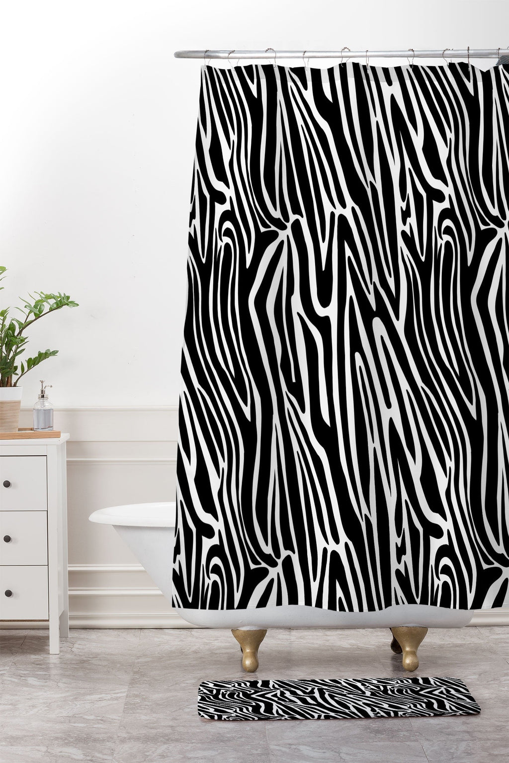 Jennifer Labre Wild Zebra Memory Foam Bath Mat