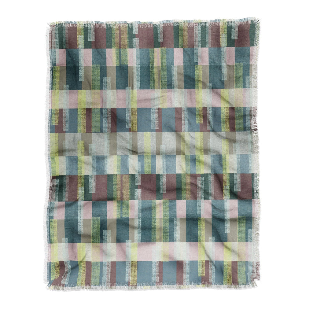 Marta Barragan Camarasa Dynamic Linear Blocks Throw Blanket