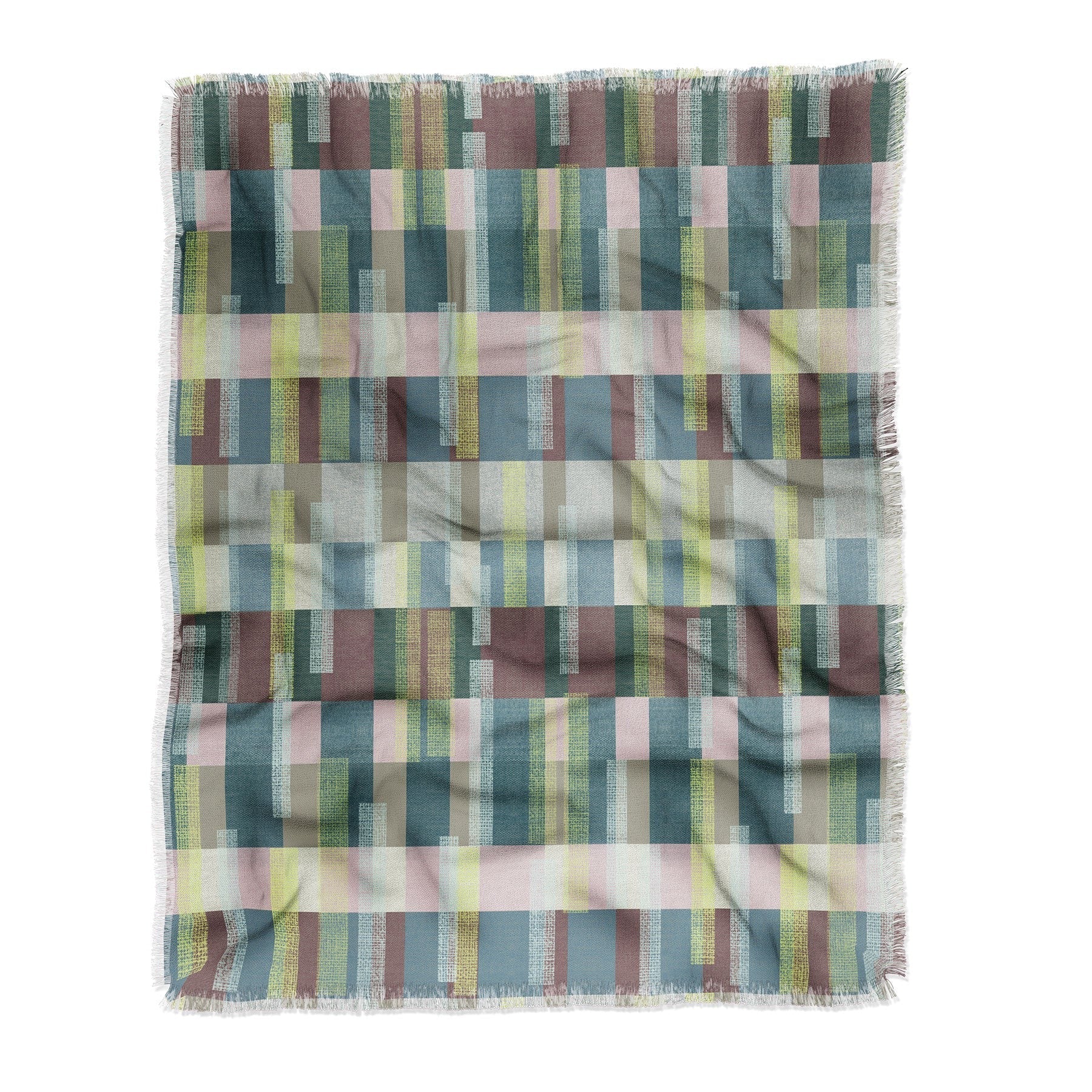 Marta Barragan Camarasa Dynamic Linear Blocks Throw Blanket