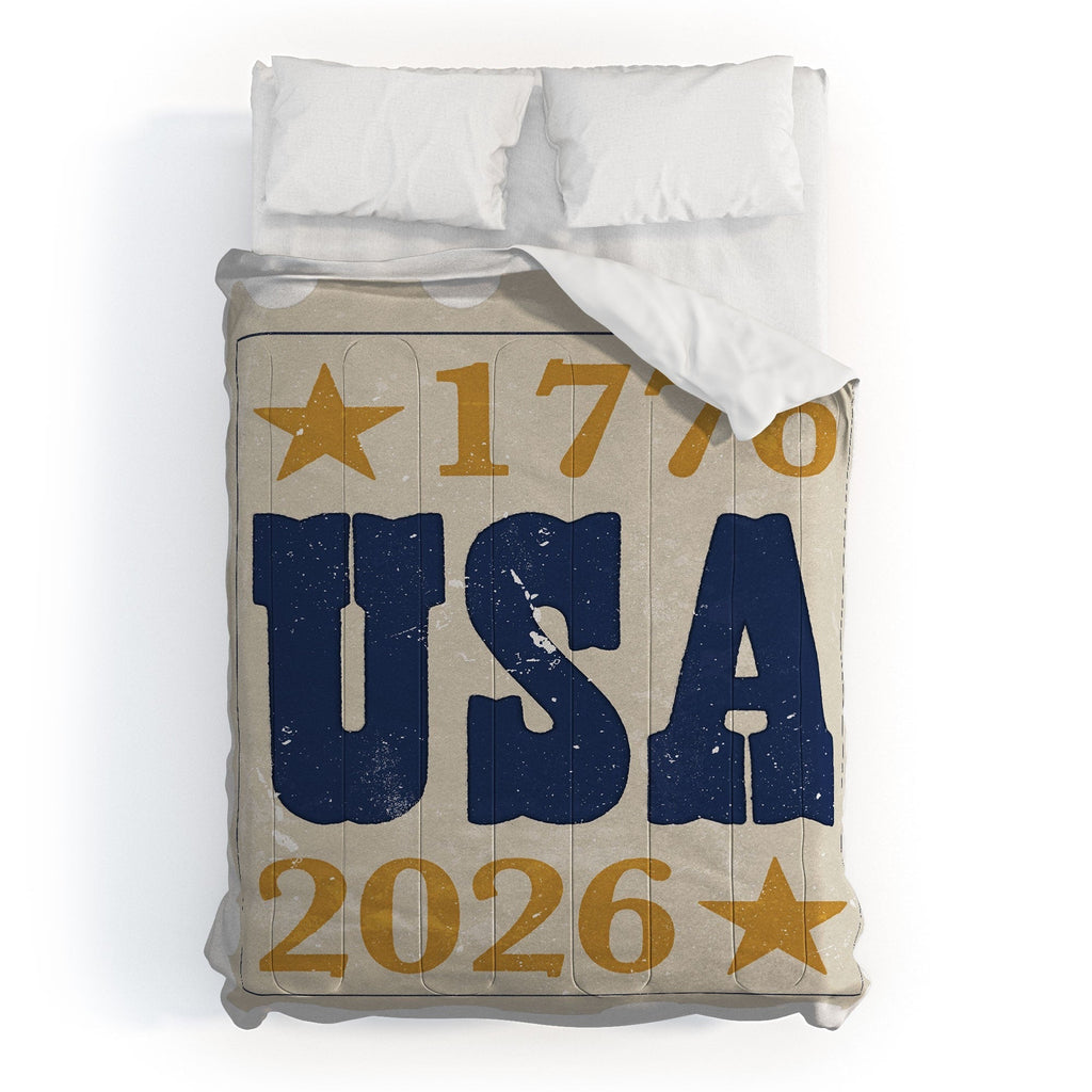 DENY Designs USA Stamp Comforter