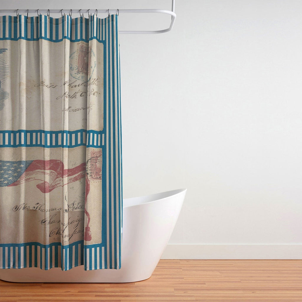 DENY Designs Civil War Envelopes Shower Curtain