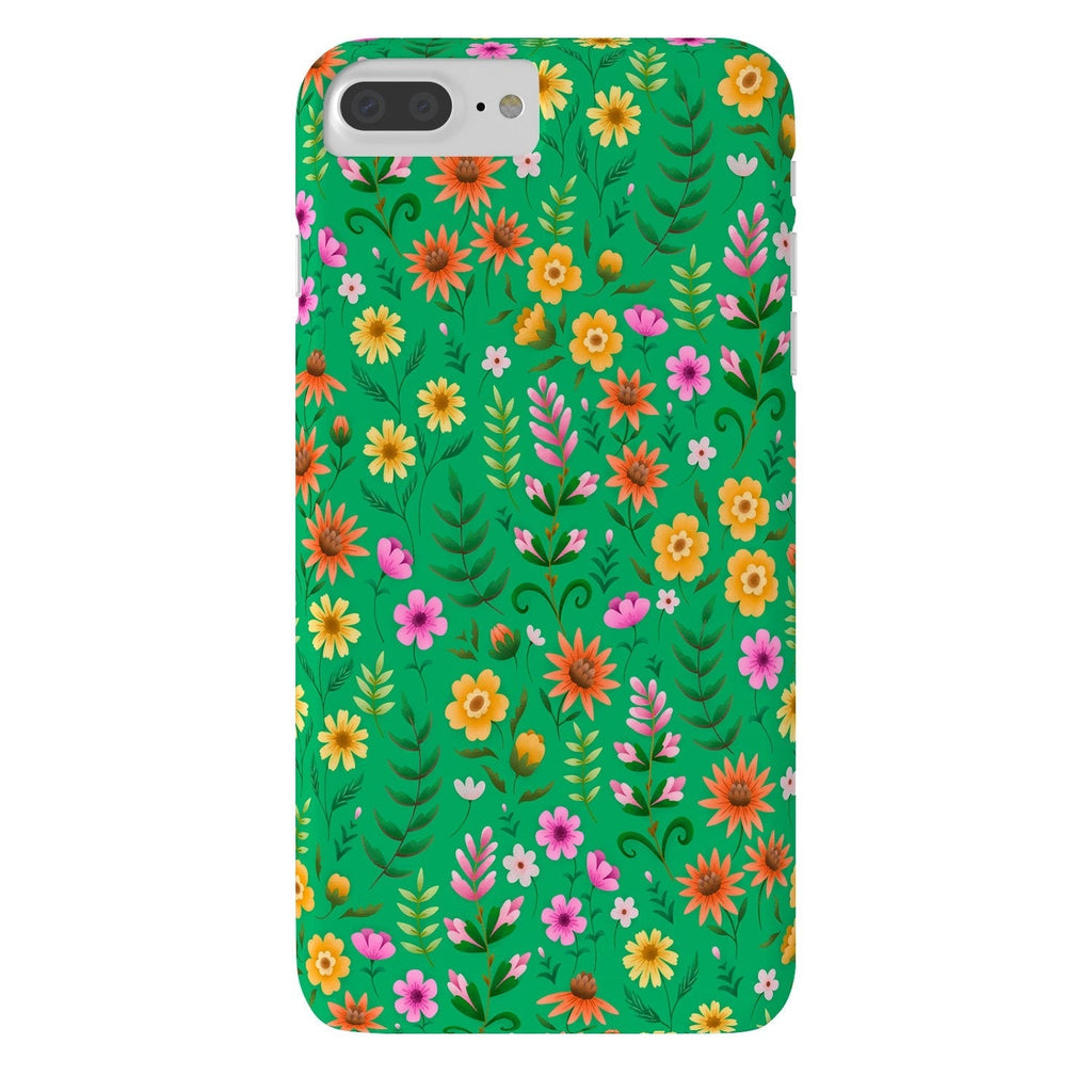 Pimlada Phuapradit Ditsy Spring Floral Green Phone Case
