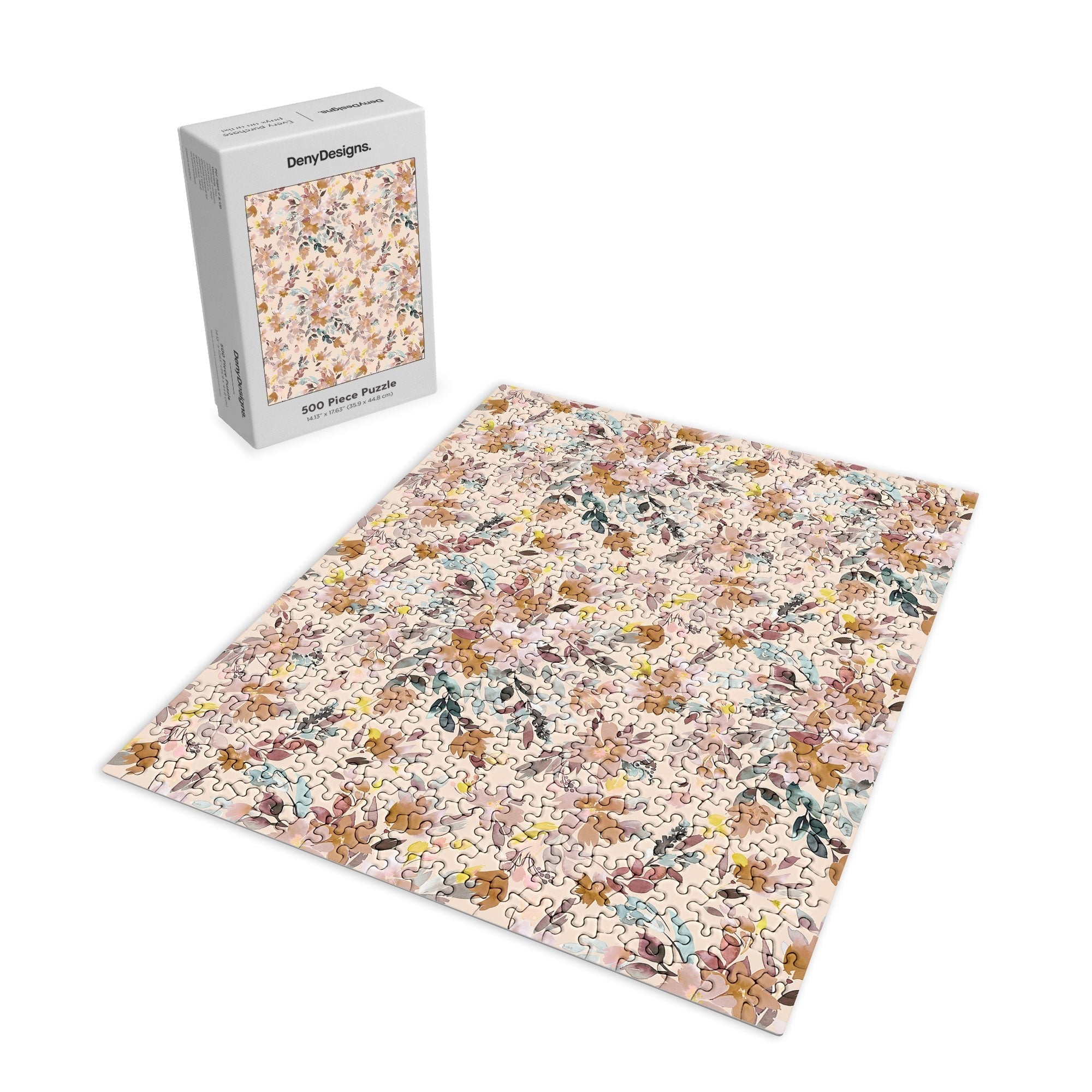 Ninola Design Botanic Retreat Floral Oleander Whimsical Soft Pink Puzzle