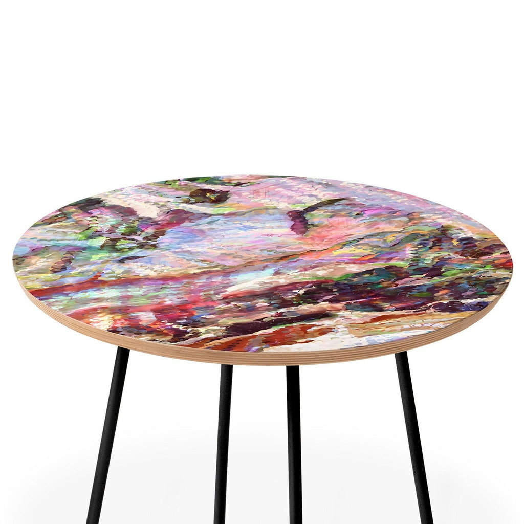 83 Oranges Sequin Haze Round Side Table