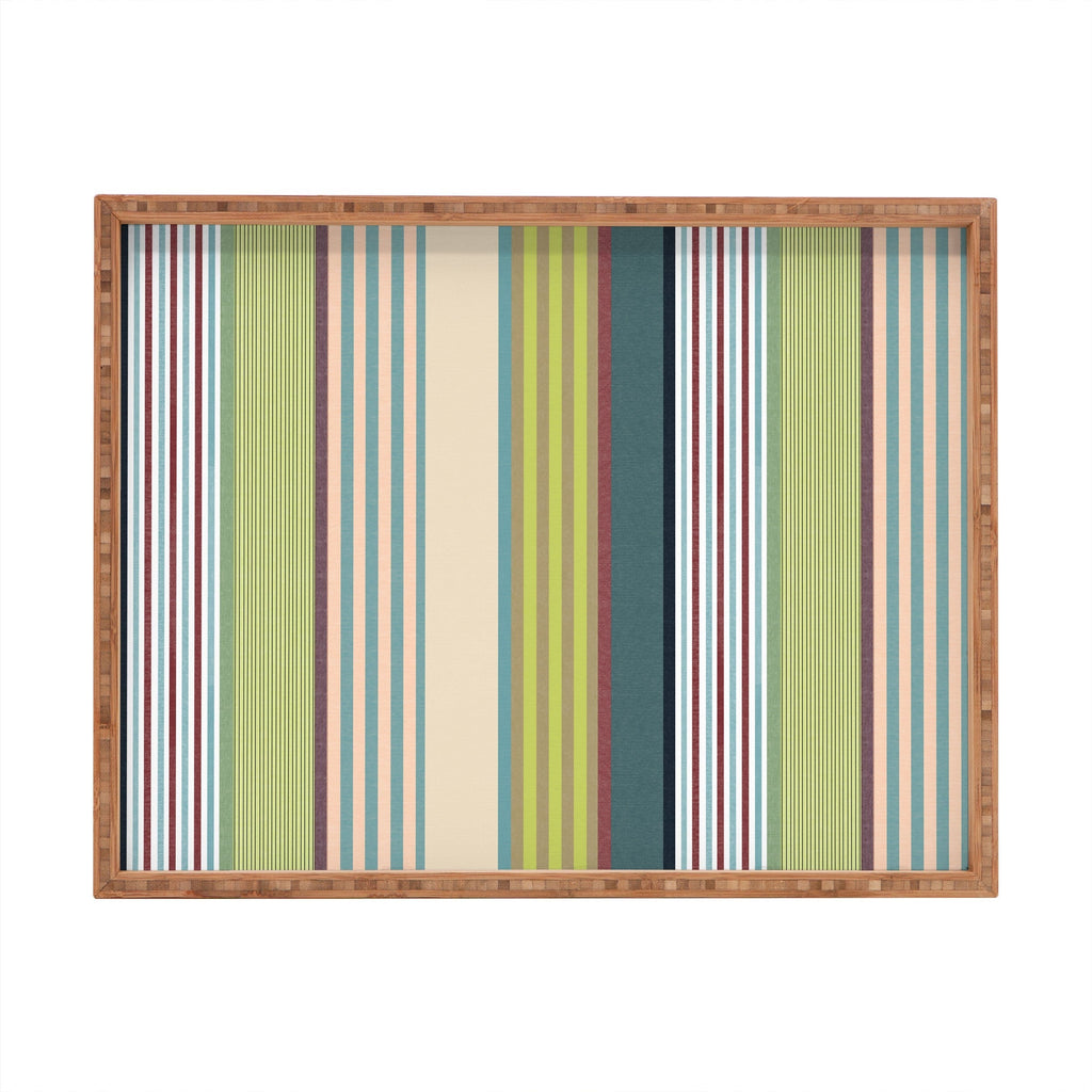 Marta Barragan Camarasa Colorful Stripe Delight Rectangular Tray
