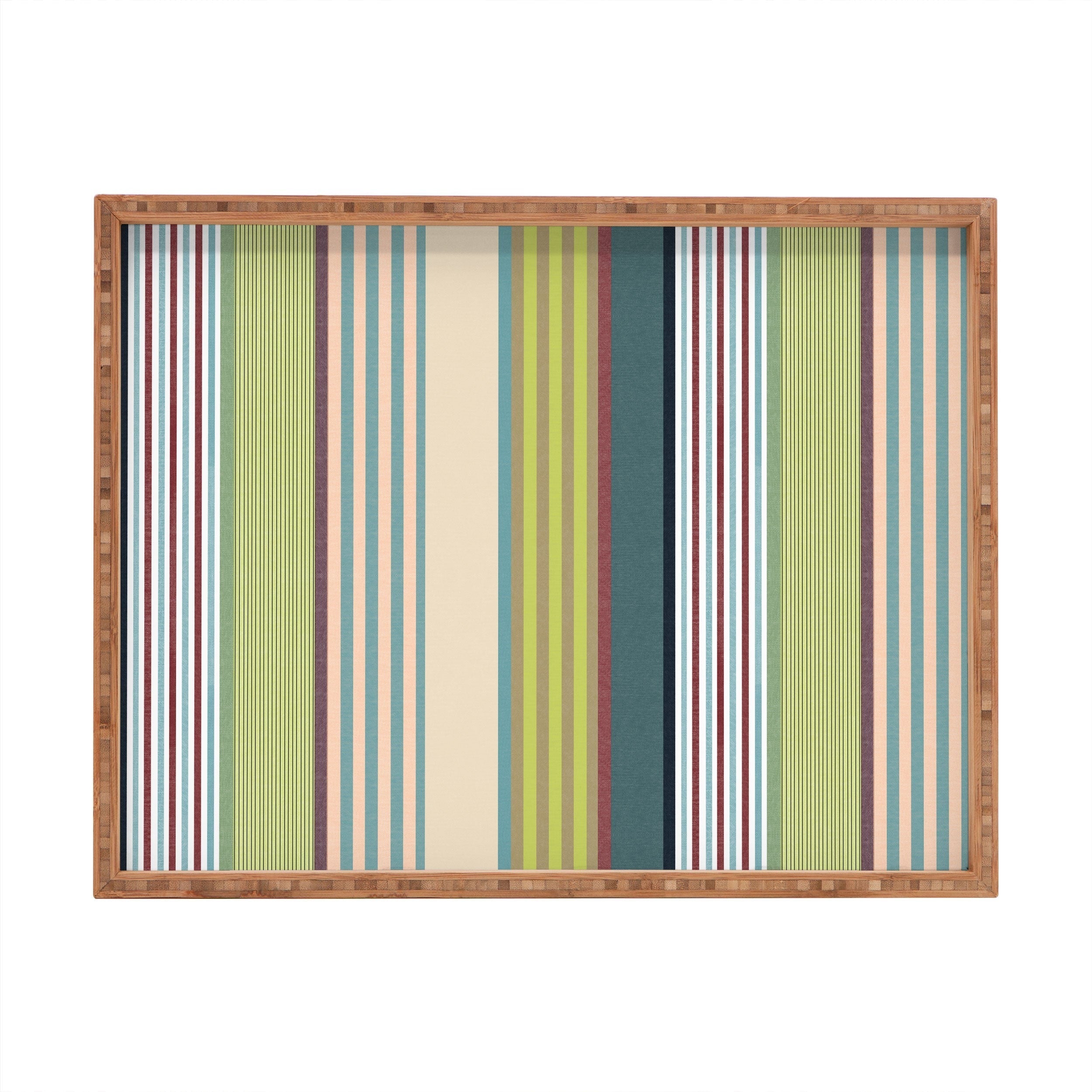 Marta Barragan Camarasa Colorful Stripe Delight Rectangular Tray