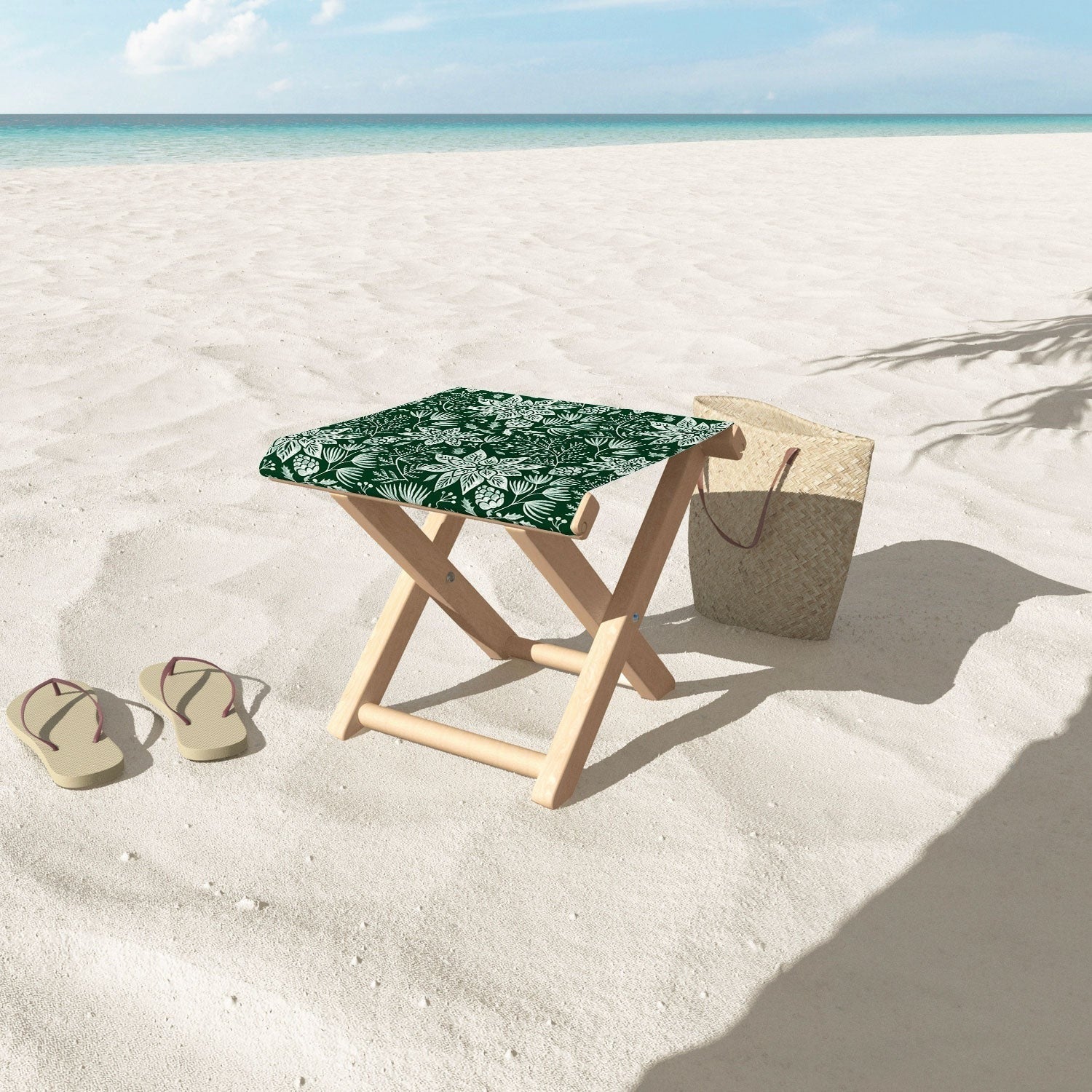 Pimlada Phuapradit Christmas Poinsettia Folding Stool
