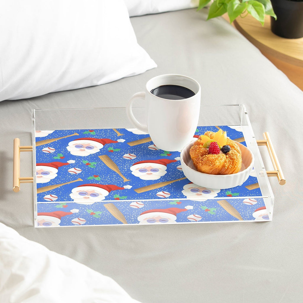 Design by Spark Sporty Baseball Santa Acrylic Tray