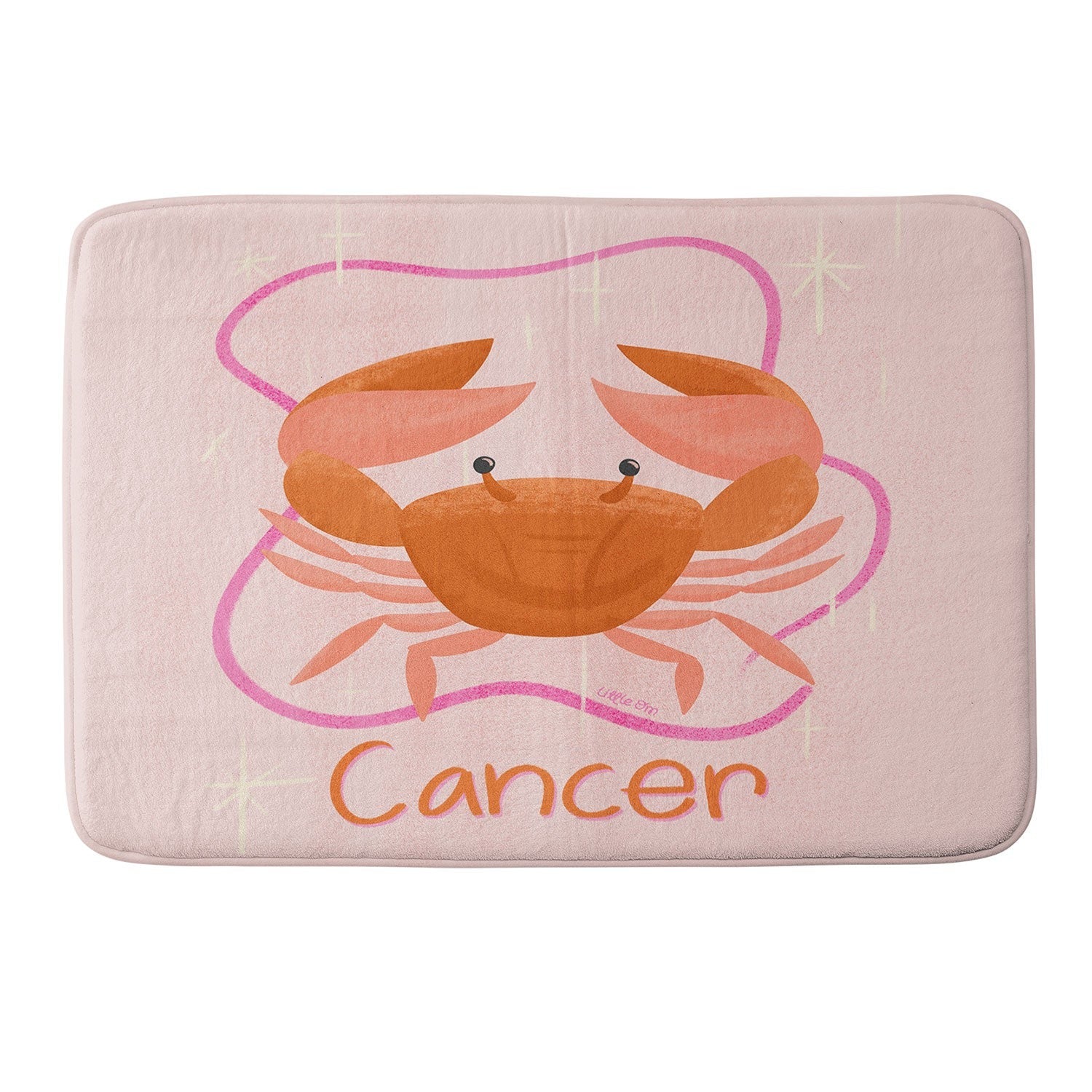 Little Om Zodiac Signs Cancer Memory Foam Bath Mat