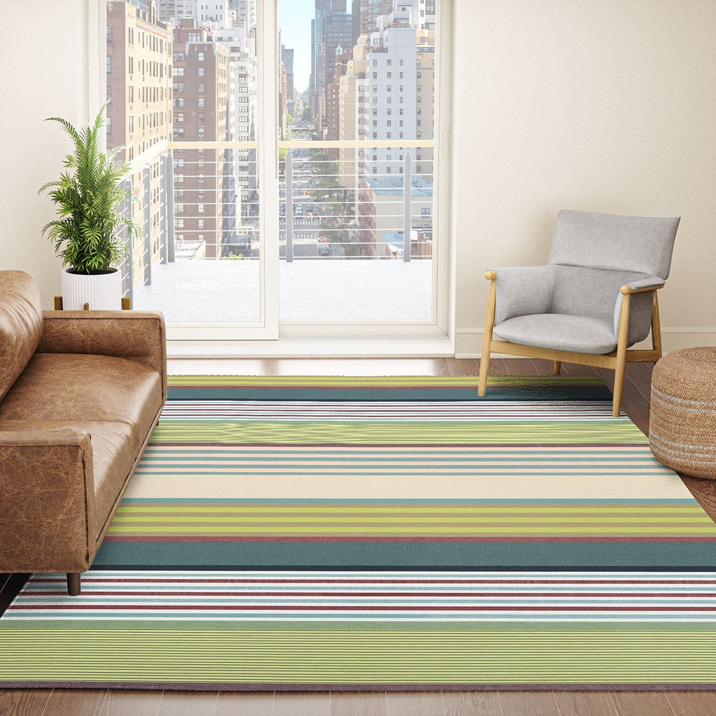 Marta Barragan Camarasa Colorful Stripe Delight Area Rug