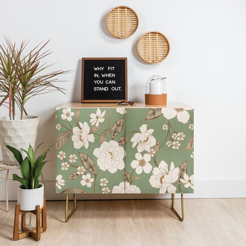 Gabriela Fuente Olive Floral Roberta Credenza