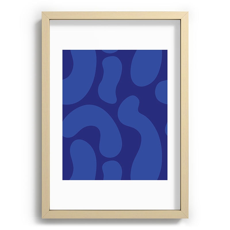 Camilla Foss Blue Pebble Recessed Framing Rectangle