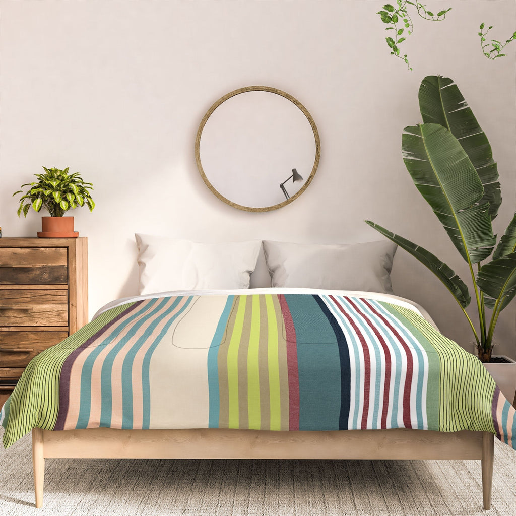 Marta Barragan Camarasa Colorful Stripe Delight Comforter
