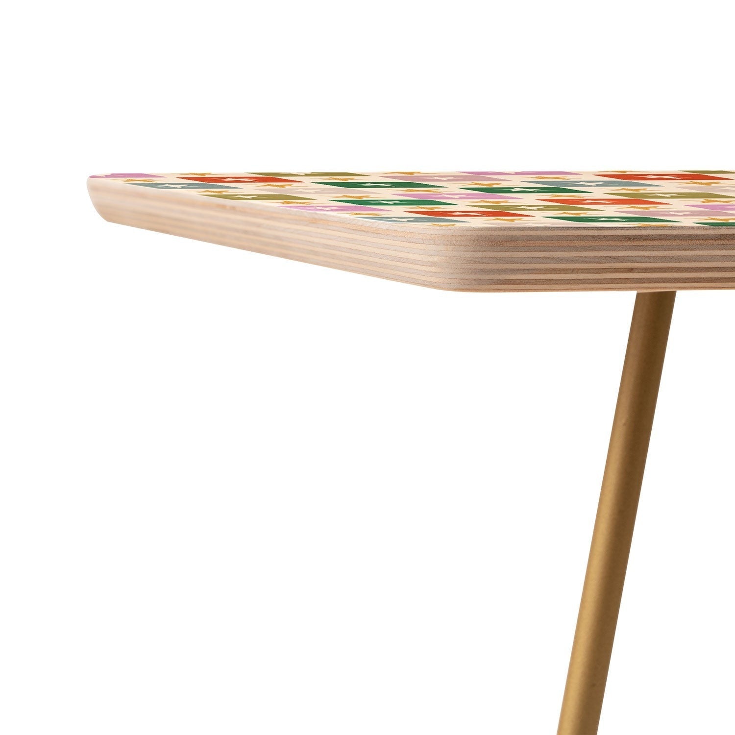 LouBruzzoni Retro Star Block Pattern Side Table