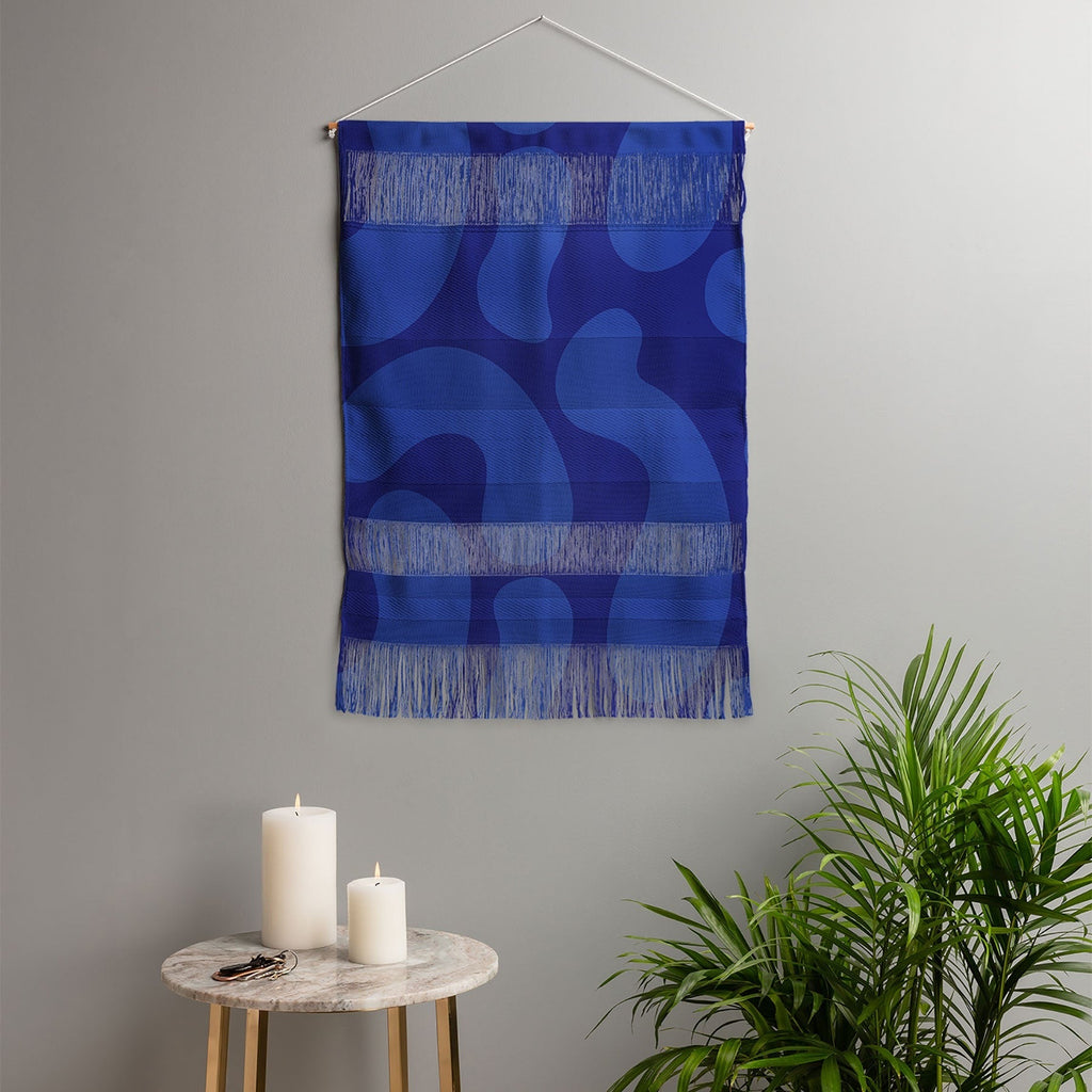 Camilla Foss Blue Pebble Wall Hanging Portrait