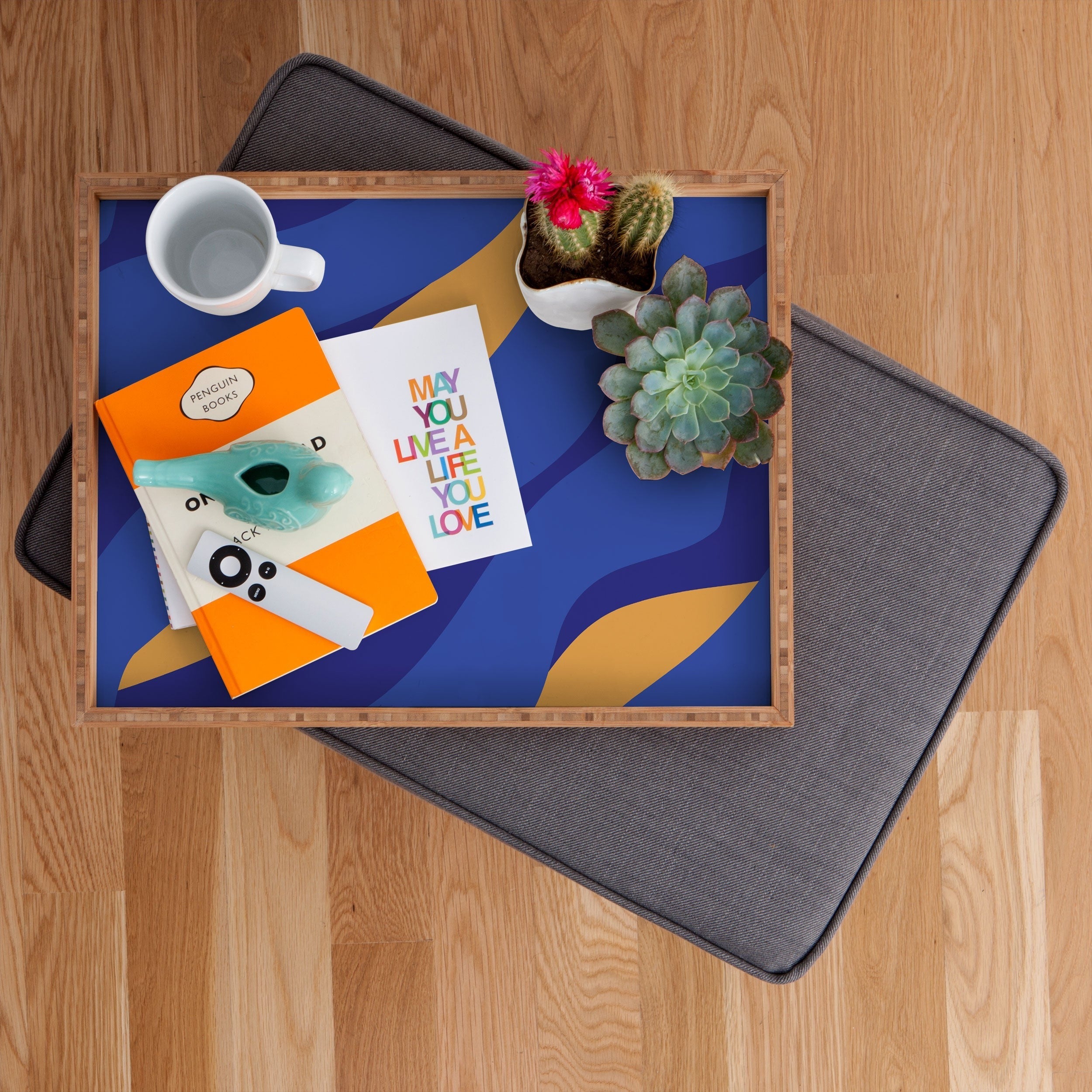 Camilla Foss Pebbles in Stream Rectangular Tray
