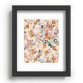 Ninola Design Botanic Retreat Floral Oleander Whimsical Soft Pink Recessed Framing Rectangle