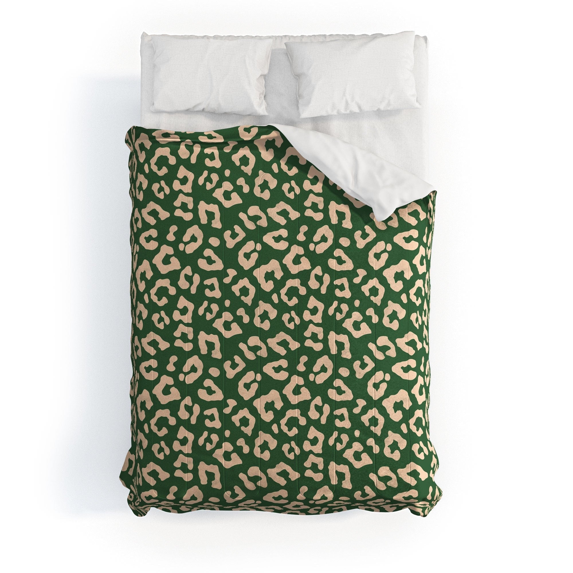 Avenie BR Cheetah Print In Green Comforter