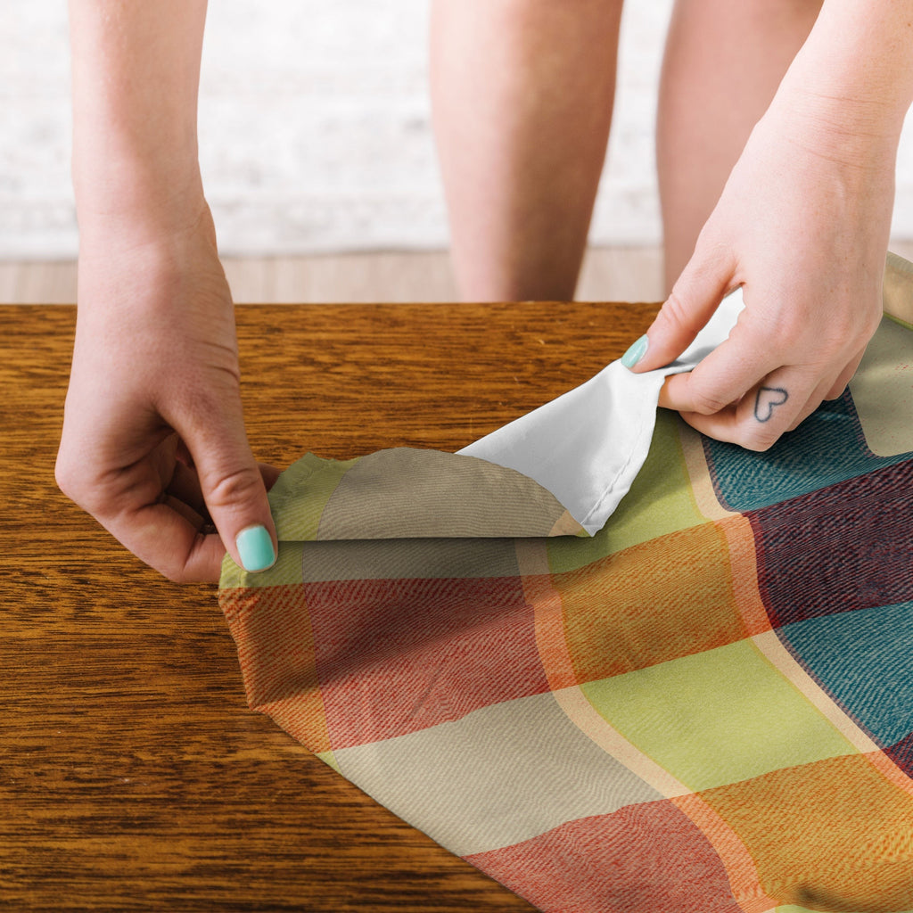 Marta Barragan Camarasa Retro Picnic Plaid Warm Tones Tapestry
