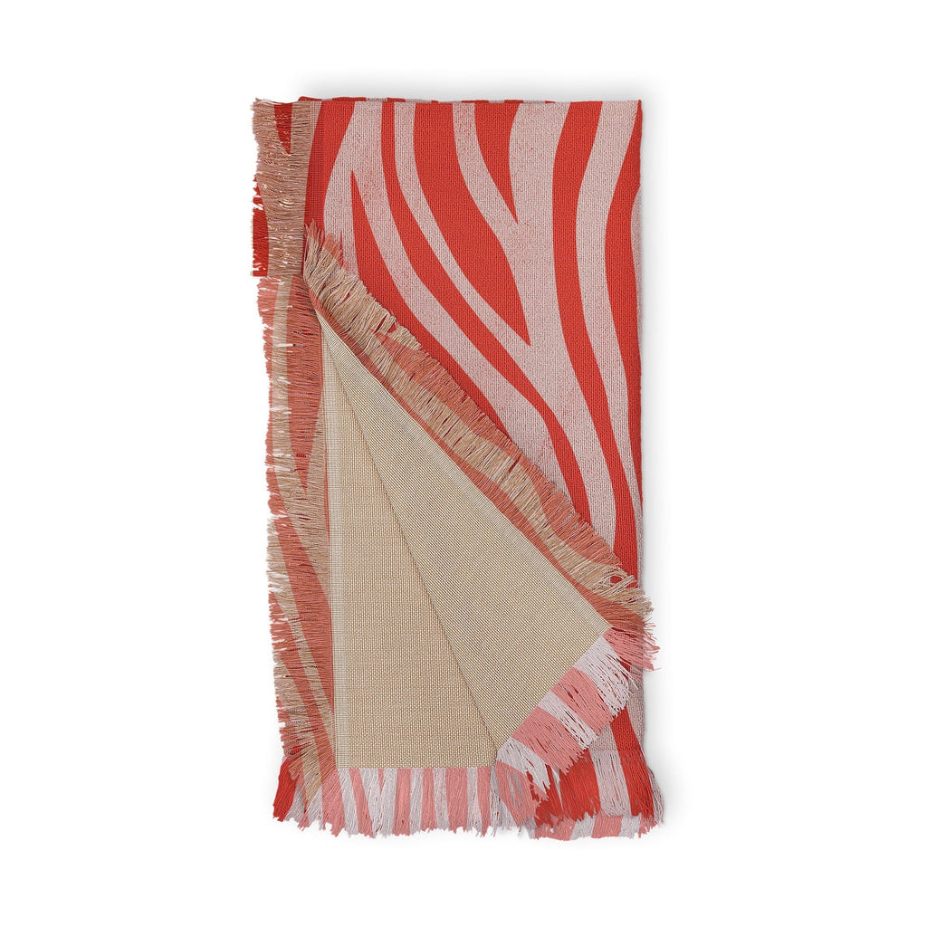 Avenie BR Red Zebra Stripe Throw Blanket