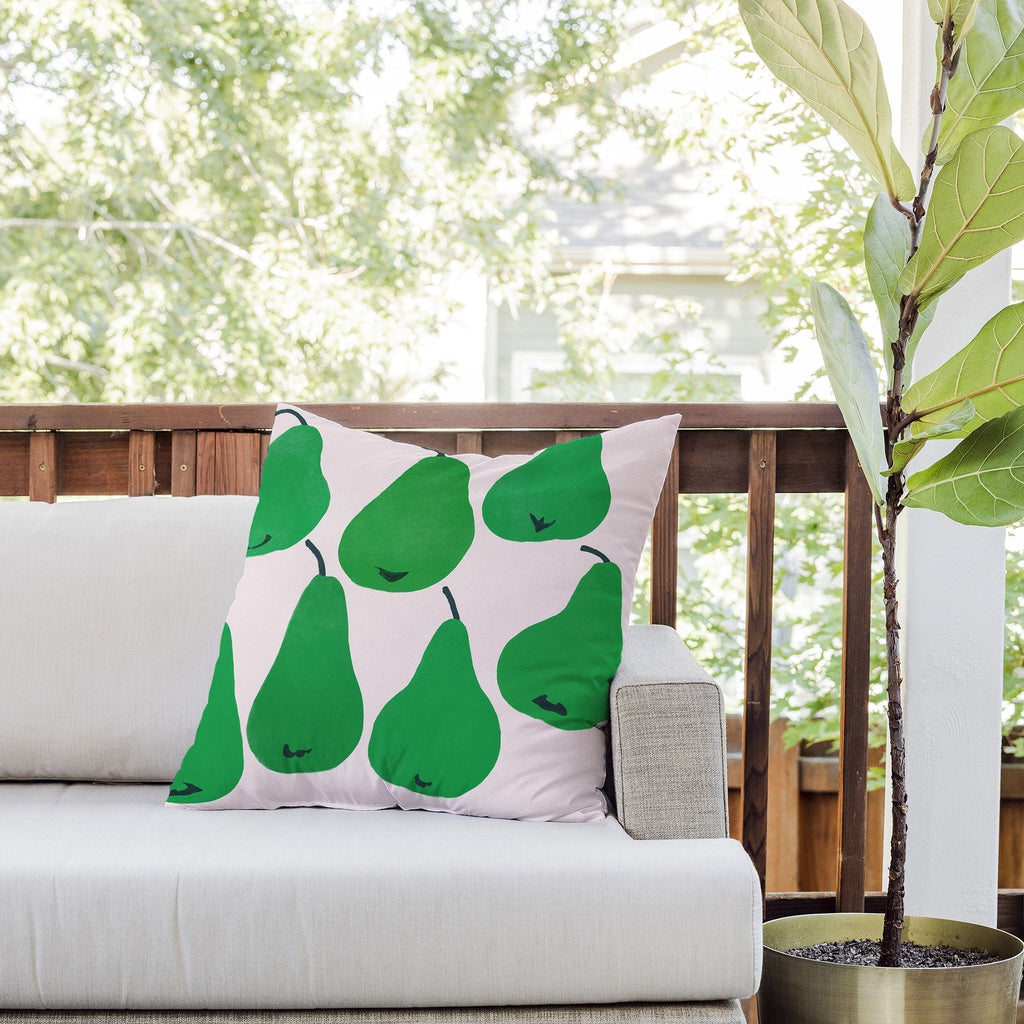 Garima Dhawan pears 1 Outdoor Throw Pillow