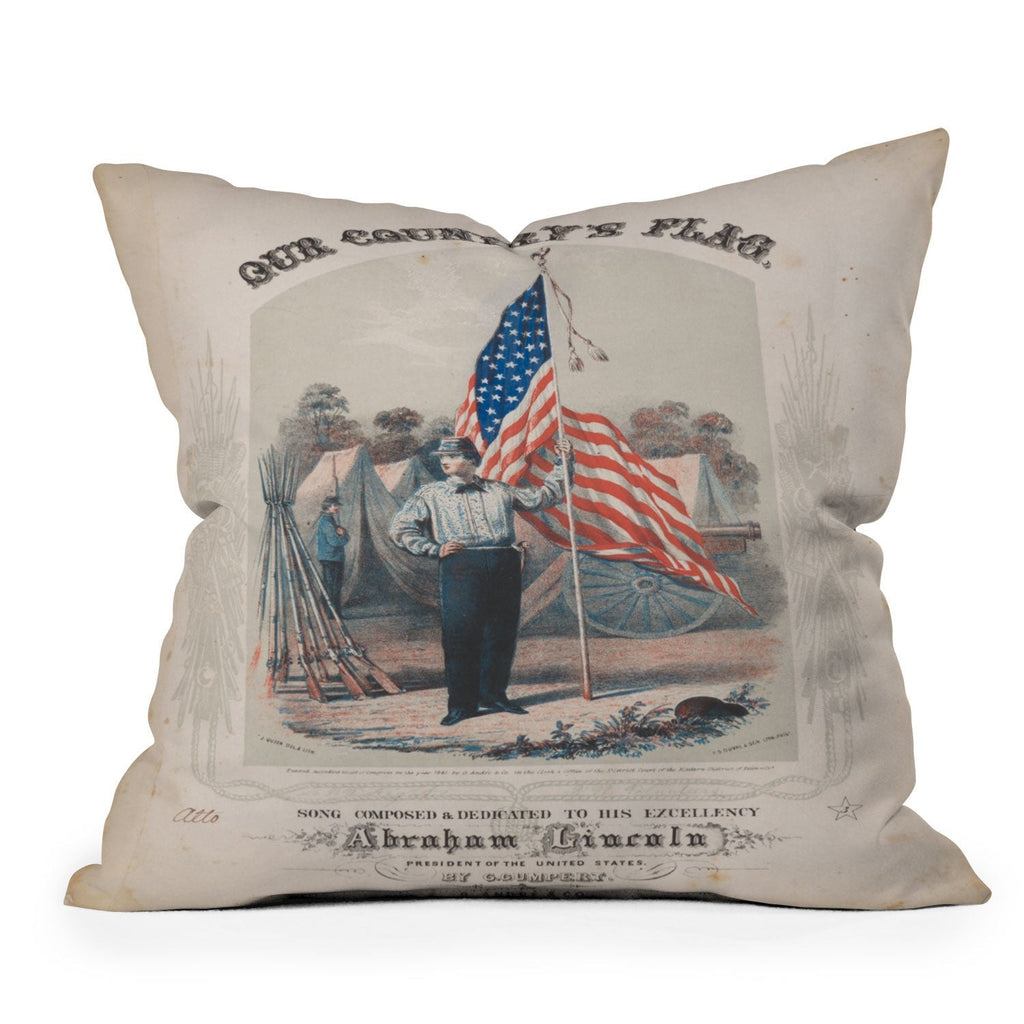 DENY Designs Our Country s Flag Outdoor Throw Pillow