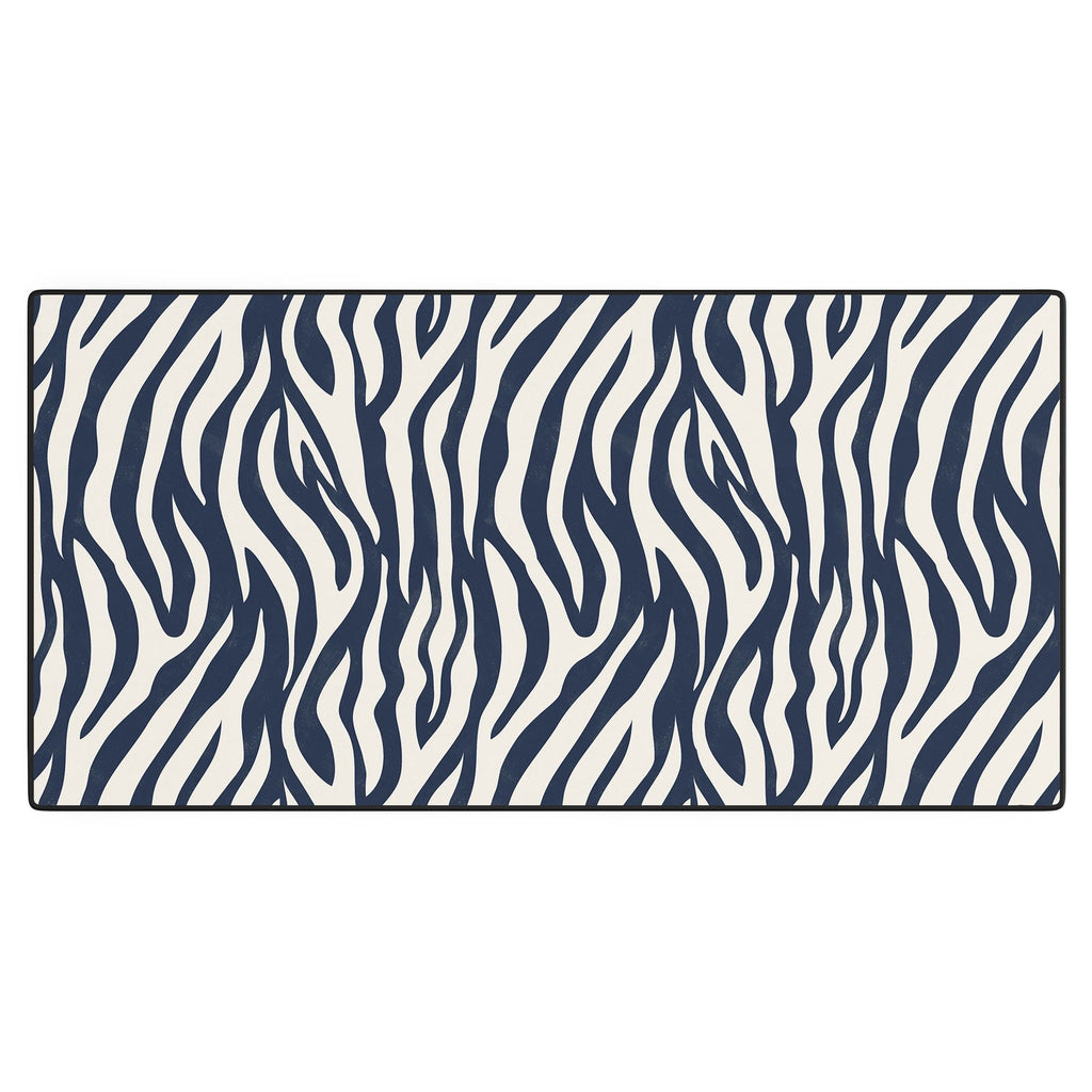 Avenie BR Navy Tiger Stripes Desk Mat