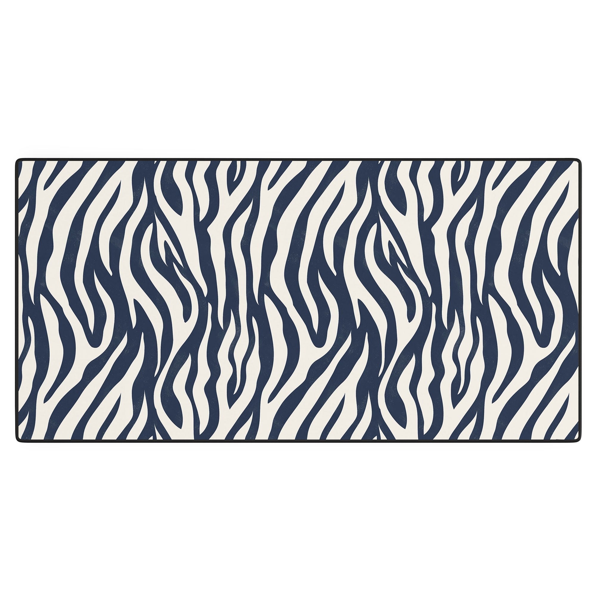 Avenie BR Navy Tiger Stripes Desk Mat