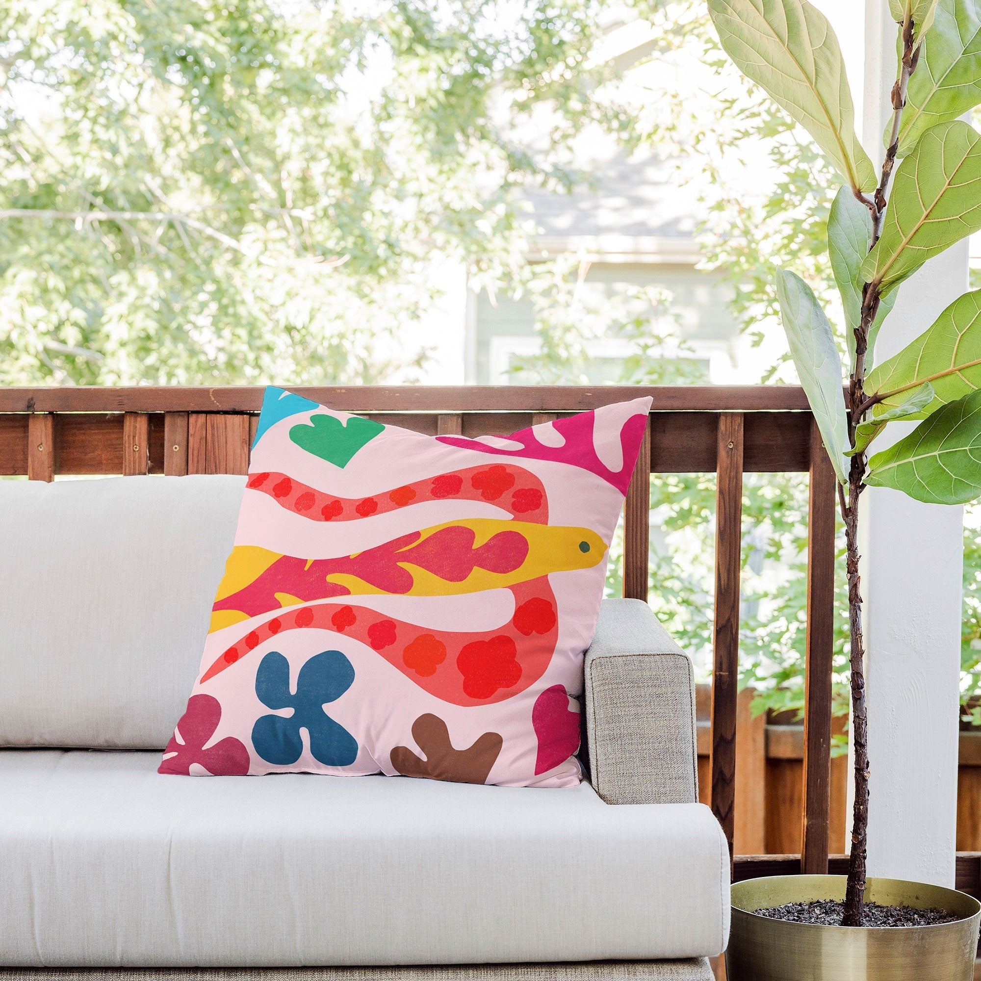 Garima Dhawan Cutouts 49 Outdoor Throw Pillow