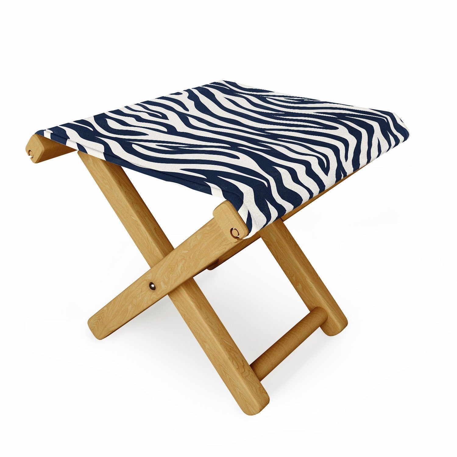 Avenie BR Navy Tiger Stripes Folding Stool