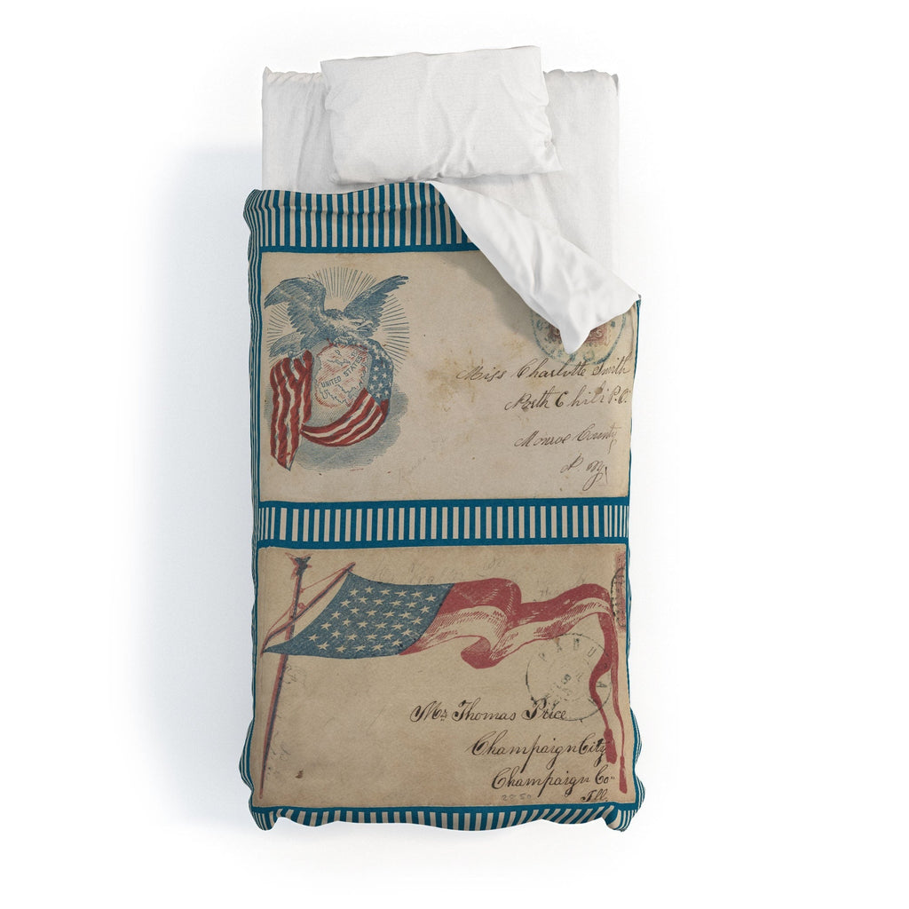 DENY Designs Civil War Envelopes Duvet Cover