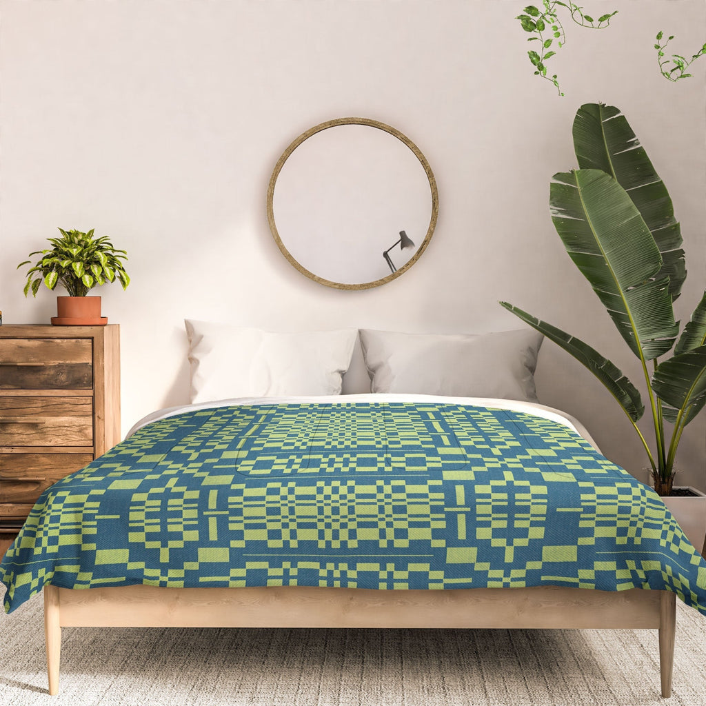 Marta Barragan Camarasa Nostalgic Grid Design Comforter