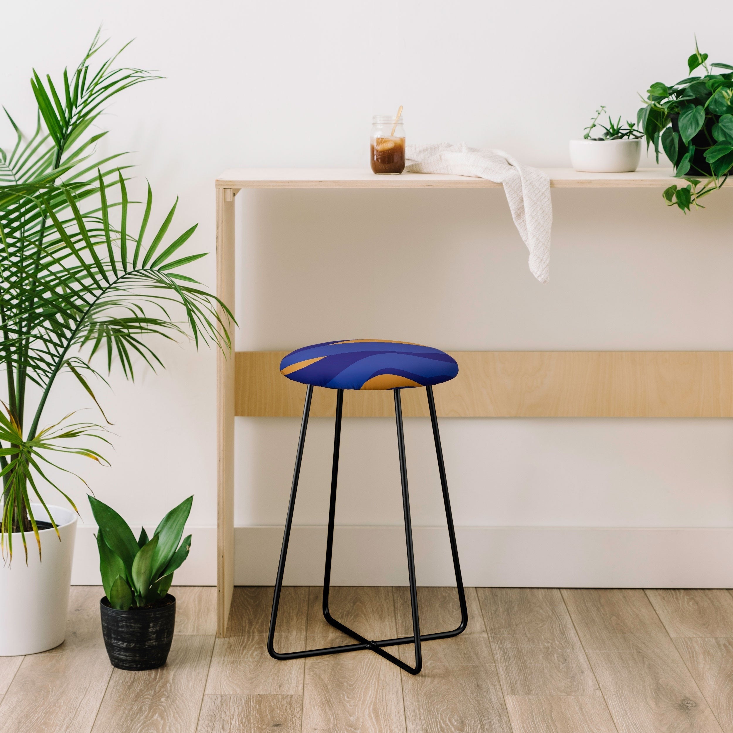 Camilla Foss Pebbles in Stream Counter Stool
