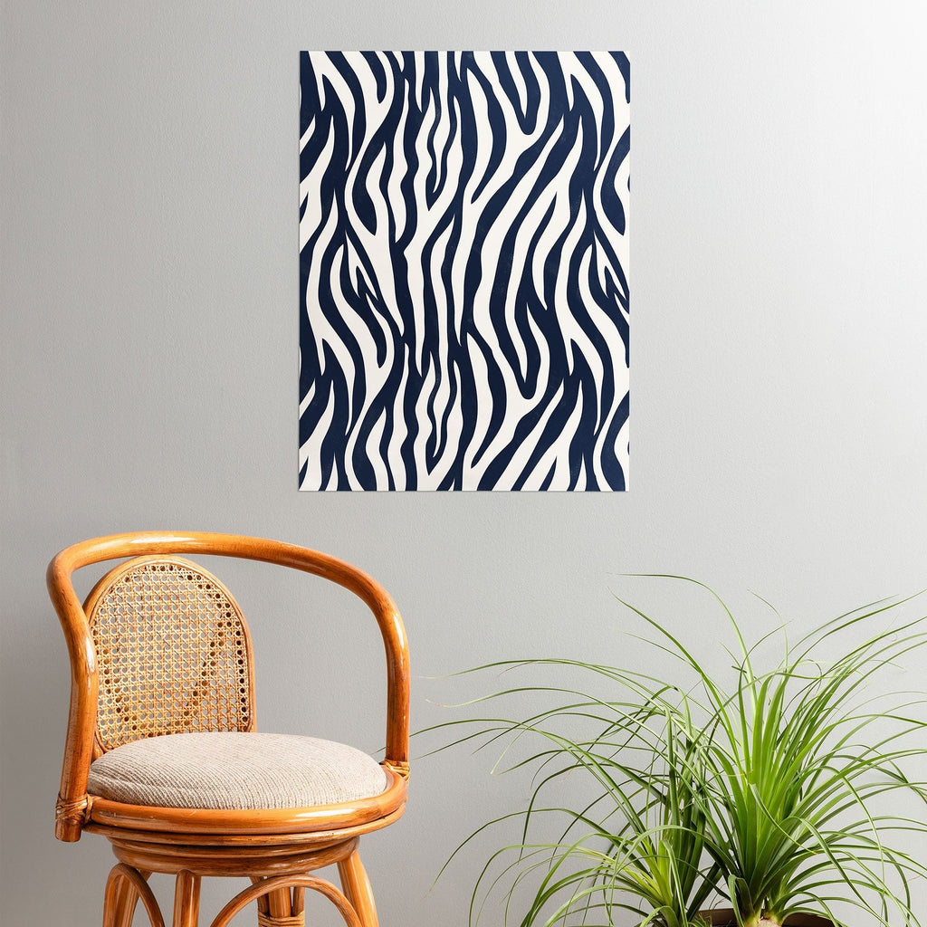 Avenie BR Navy Tiger Stripes Poster