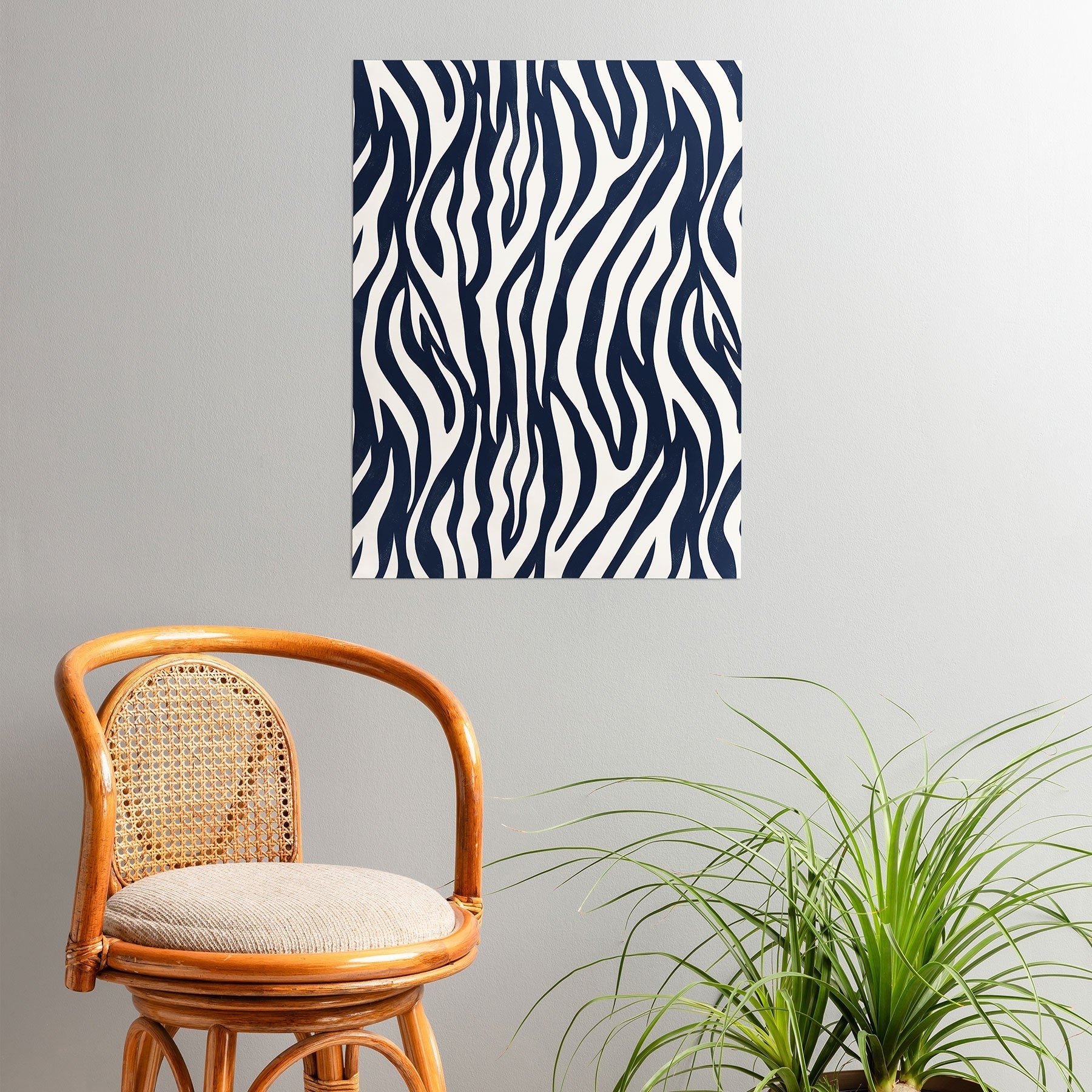 Avenie BR Navy Tiger Stripes Poster