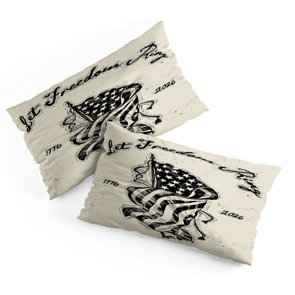 DENY Designs Let Freedom Ring Block Pillow Shams