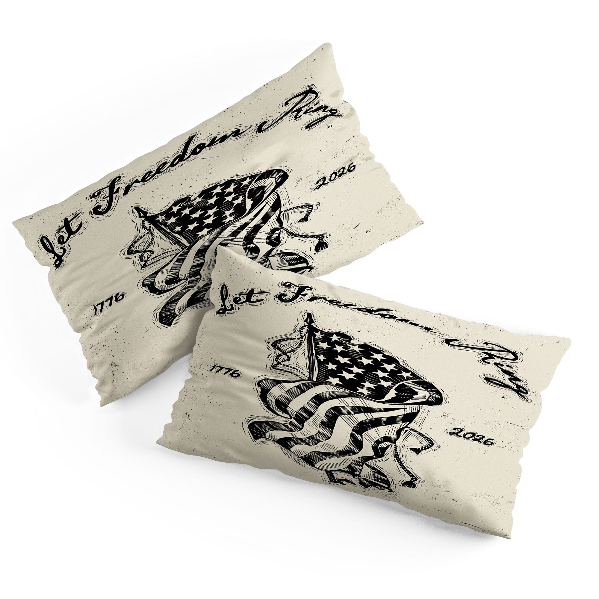 DENY Designs Let Freedom Ring Block Pillow Shams