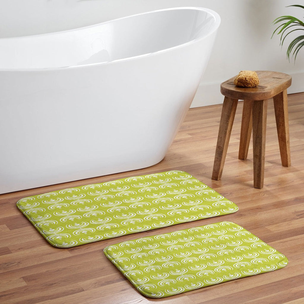 Design by Spark Matcha Latte Art Memory Foam Bath Mat