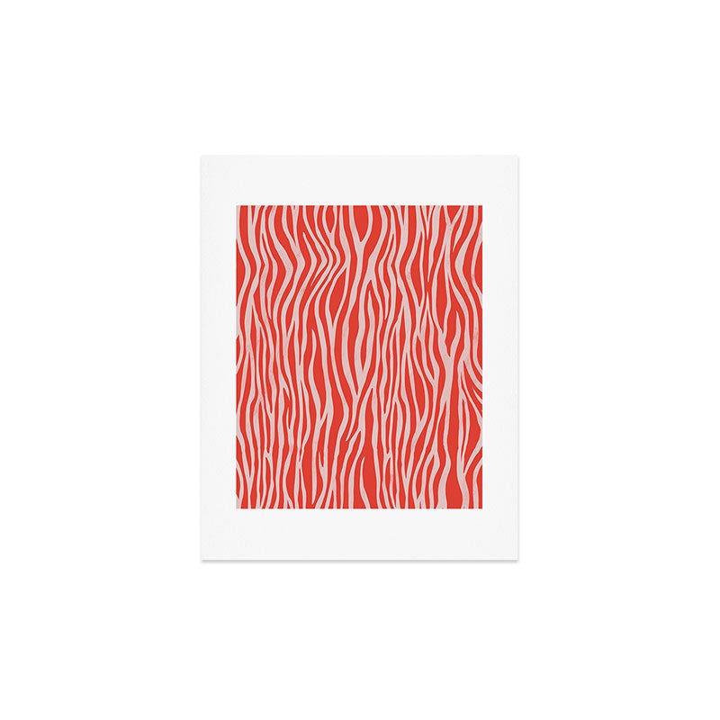 Avenie BR Red Zebra Stripe Art Print