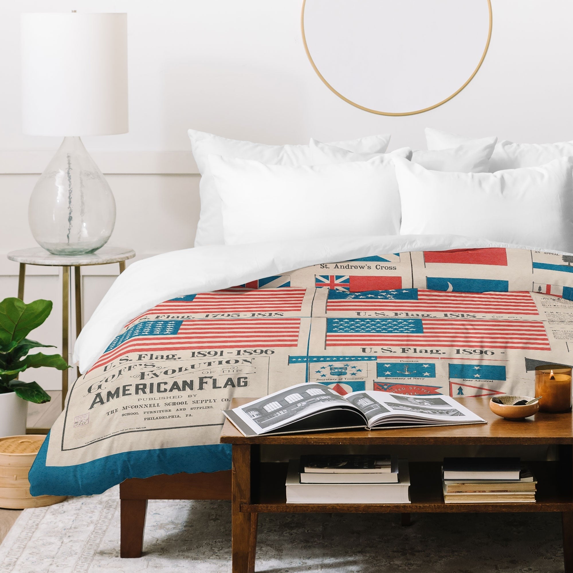 DENY Designs Goff s Evolution of the American Flag Duvet Cover