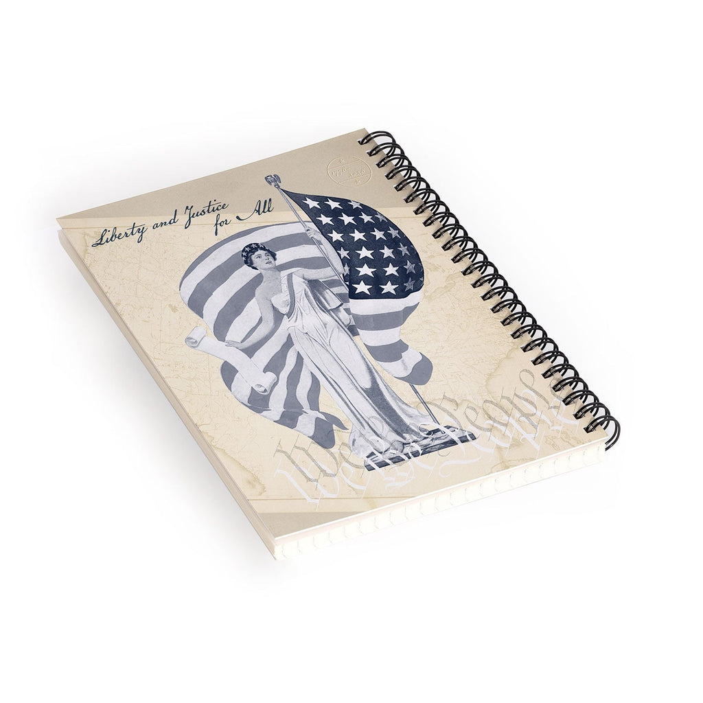 DENY Designs Liberty and Justice Woman Spiral Notebook